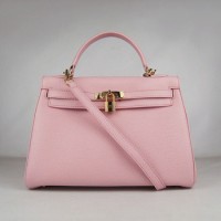 Hermes Kelly 32Cm Togo Leather Handbag Pink Gold